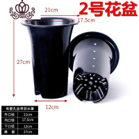 封后兰花盆塑料加厚带壁孔带沥水罩透气兰盆大甩卖多种款式可选 2号花盆10个 大花盆容器