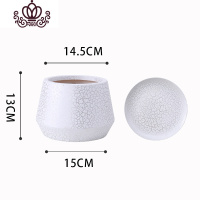 封后养绿萝的花盆陶瓷大号家用种植绿箩专用花盆栽带托盘 新品04(含裂纹托盘) 大