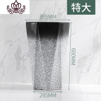 封后北欧陶瓷花盆大号特大号创意个性客厅菱形托盘种树种花高爆裂 菱形(特大) 大