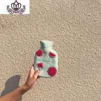 封后暖水袋注水女敷肚子小号随身可爱毛绒学生灌水便携式暖手宝热水袋