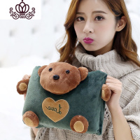 封后充电式热水袋防爆暖手宝注水可爱毛绒煖宝宝电暖宝女暖水袋