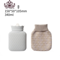 封后日本硅胶热水袋 随身小号毛绒暖脚暖水袋便携小注水女迷你暖手宝