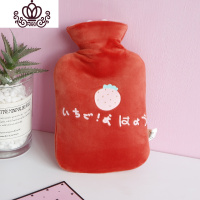 封后毛绒热水袋注水小号随身学生便携式可爱大号暖水袋冬季灌水暖手宝