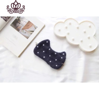 封后日系 软绵绵可爱卡通熊 火烈鸟毛绒遮光睡眠眼罩 深蓝五角星