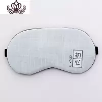 封后韩国可爱睡觉眼罩带冰袋冷热敷两用男女生可调节背部松紧带护眼罩 绿色初心
