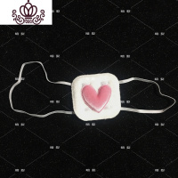 封后暗姴爱心眼罩拍照道具黑色桃心土酷少女蹦迪 粉色,手工制作,有瑕疵
