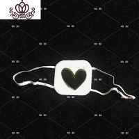 封后暗姴爱心眼罩拍照道具黑色桃心土酷少女蹦迪 绿色,手工制作,有瑕疵