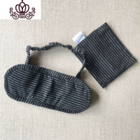 封后良品全棉透气遮光成人加厚纯棉男女午休睡眠睡觉眼罩冰袋定制ogo 黑色灰条(无冰袋)