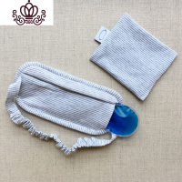 封后良品全棉透气遮光成人加厚纯棉男女午休睡眠睡觉眼罩冰袋定制ogo (冰袋款)浅灰白细条