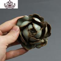 封后绿影荷香插香炉手工陶瓷倒流香线香沉香牡丹荷花莲花香托香座香盘香薰灯炉/器具