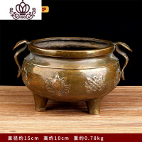 封后铜八宝香炉香道用具佛堂用品香薰炉线香盘香檀香炉具佛具 大号