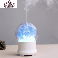 封后永生花香薰机精油灯插电睡眠香薰灯院扩香加湿器卧室家用香炉 樱花蓝送2瓶精油香薰灯炉/器具