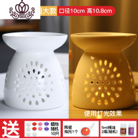 封后欧式香薰灯卧室蜡烛加热家用餐厅浪漫创意精油香熏陶瓷加湿熏香炉 转圈圈大香薰灯炉/器具