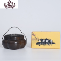 封后纯手工镂空仿古纯铜暖手炉家用室内盘香炉檀沉香薰炉檀香炉熏香炉 款式7加盘香香薰灯炉/器具