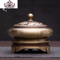 封后纯铜香炉家用室内香薰炉茶道摆件装饰品仿古檀香炉沉香熏香炉 连年有余三件套炉(仿古色)香薰灯炉/器具
