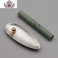 封后创意日式香插 禅意 卧香插香座香托室内家用沉香檀香熏香炉线香插 C8镀银圆珠香插+短款沉香]香薰灯炉/器具