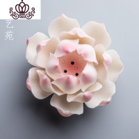 封后陶瓷禅意莲花牡丹家用沉香线香插中式炉家用香盘插香座香托线香炉 三孔粉红牡丹香薰灯炉/器具