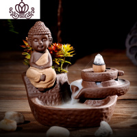 封后倒流香炉创意摆件檀香炉陶瓷香薰炉茶道香道盘香沉香线香佛具摆件 如来香薰灯炉/器具