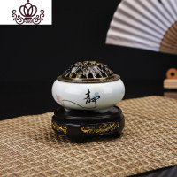 封后沉香炉卫生间卧室内家用桂花坛香檀香庐净化空气熏香炉 (静心+底座)送120盘沉香+礼包香薰灯炉/器具