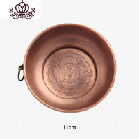 封后纯铜烟供盘中施食碗盘家用食子香炉免邮结缘藏式烟供炉 纯铜烟供盘单耳-小号(直径11cm)香薰灯炉/器具