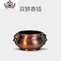 封后纯铜葫芦线香托檀香炉插香器盘香香架香座九孔香插香薰炉 双狮香插香薰灯炉/器具
