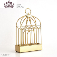 封后北欧创意家用室内蚊香架香薰炉铁艺盘托镂空檀香炉熏香盒带盖防火 铁艺鸟笼蚊香架-金色