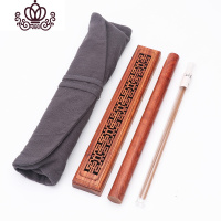 封后线香盒 沉香线香香炉 红木镂空香盒卧香炉熏香盒焚香炉 喜窗纹+香筒配麻布袋送香