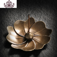 封后线香插仿古线香炉香插香座樱花水滴香盘香托莲花葫芦多孔茶道香炉 复古樱花水滴香薰灯炉/器具