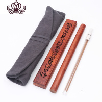 封后线香盒 沉香线香香炉 红木镂空香盒卧香炉熏香盒焚香炉 菩提纹+香筒配麻布袋送香香薰灯炉/器具