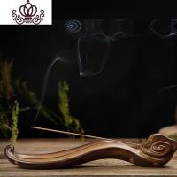 封后禅意仿古香炉香插陶瓷卧香炉线香盒插香座沉香檀香炉熏香炉香薰炉 人生如意香插+一筒线香(40支)香薰灯炉/器具