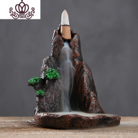 封后香炉陶瓷家用茶道摆件配件倒流香创意实用复古香薰炉塔香炉盘香 6高山山涧香炉