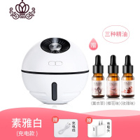 封后(FENGHOU)充电车载香薰机香薰加湿器精油专用香薰灯家用卧室浪漫喷雾熏香 白色[充电+夜灯+加湿+香薰灯炉/器具