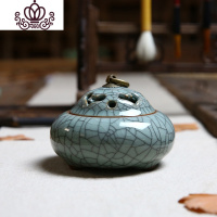 封后香薰炉陶瓷佛具手工仿古纯铜薰香线香檀香沉香香炉 粉线禅意