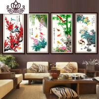 封后5d异形钻石画满钻客厅三联手工点贴砖石十字绣2019新款秀梅兰竹菊 5D升级异形钻款[梅兰竹菊]180x90cm满钻