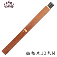 封后黑檀木酸枝香筒香道方形木质香管长款短款线香筒螺口线香桶带香插 银杏叶酸枝长款10克装香薰灯炉/器具