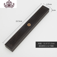 封后(FENGHOU)封后黑檀木卧香盒香插家用室内线香炉香座茶道线香盒焚香插檀香炉沉香 黑檀木卧香盒(钱币纹)香薰灯炉/