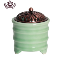 封后(FENGHOU)封后龙泉青瓷电子香薰炉定时调温沉香檀香精油醋电熏炉香炉木块粉碎料 弟窑梅子青香薰灯炉/器具