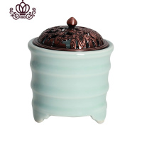 封后(FENGHOU)封后龙泉青瓷电子香薰炉定时调温沉香檀香精油醋电熏炉香炉木块粉碎料 弟窑粉青香薰灯炉/器具