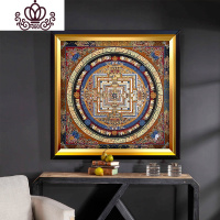封后(FENGHOU)钻石画满钻石绣西藏唐卡现代中式尊贵轻奢客厅贴钻十字绣玄关书 [满钻版]100x100厘米5D魔方圆