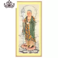 封后新款线绣十字绣地藏王菩萨南无大愿地藏菩萨佛像供奉挂画满绣印花 如需钻石画请联系客服