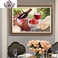 封后19新款5d钻石画满钻石绣红酒杯客厅贴钻十字绣餐厅水果 [满钻版]100x70厘米5D魔方圆钻[满钻全贴更漂亮]送全