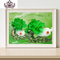 封后19新款5d钻石画满钻石绣人生百财纳福点贴钻十字绣客厅 [满钻版全贴]70x50厘米5D魔方圆钻[满钻更漂亮]送全套