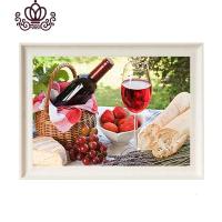 封后19新款5d钻石画满钻石绣红酒杯客厅贴钻十字绣餐厅水果 [满钻版]120x80厘米5D魔方圆钻[满钻全贴更漂亮]送全