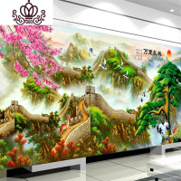 封后万里长城十字绣2019新款绣大幅客厅线绣大气大展宏图家用风景满绣 中格三股绣200X82厘米优质棉线
