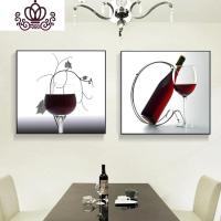 封后钻石画石满钻绣餐厅酒杯点钻十字绣2019新款客厅简约现 [两幅一起]圆钻满钻总尺寸120x60cm单幅60x60cm