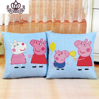 封后十字绣2018新款抱枕情侣一对简约现代可爱卡通动漫儿童十字绣抱枕 (圈圈糖+手牵手)一对+2个枕