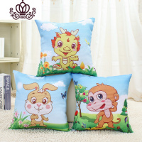 封后新款十字绣抱枕简约现代客厅卧室沙发靠枕汽车靠枕枕头套 十二生肖--单个含枕芯[要那个自行备注]