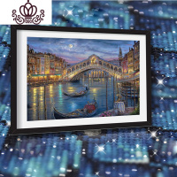 封后欧式风景5D水晶钻石画满钻砖石客厅点粘钻贴钻十字绣2019新款卧室 高端方钻[满钻]画布30*40厘米