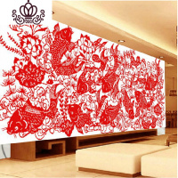 封后富贵有余剪纸十字绣九条九鱼图年年有余线绣新款2019简单 埃及生态棉/150x60CM印花+绣绷