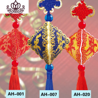 封后汽车挂件十字绣平安福车挂全珠绣双面绣出入平安福手工DIY绣 AH-001平安福红精准印布(全珠绣买三送一)